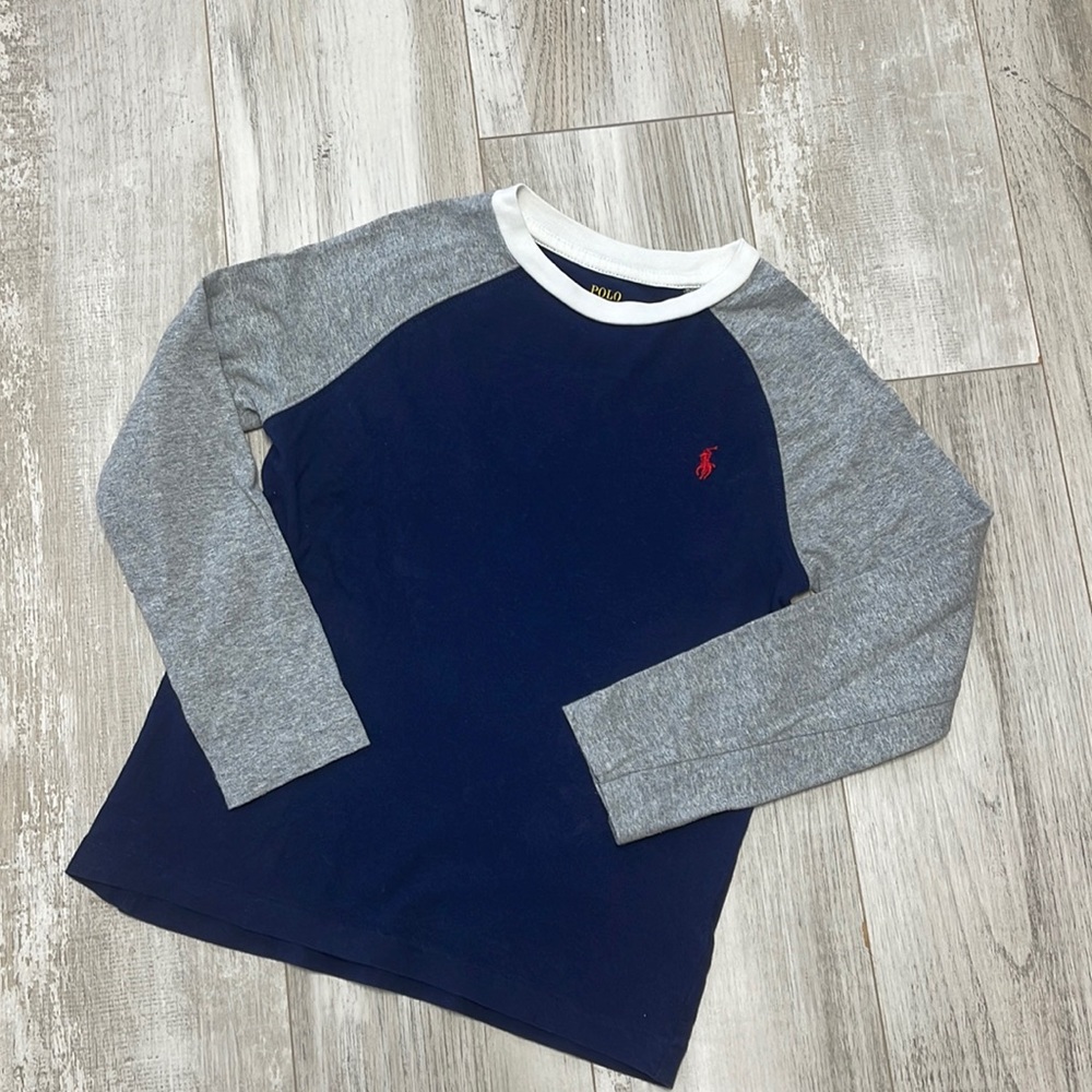 Polo Ralph Lauren Boy Navy-gray shirt size 5 120/60